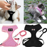 Adjustable Pet Lead Leash Cat Dog Harness And Soft Mesh Walking Harness Vest Apparel