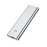 DM M.2 NGFF SATA SSD External Hard Drive Enclosure Hard Disk Type C USB 3.1 Solid State Drive Box 2230/2242/2260/2280 SSD Case