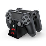 Dual USB Ladestation und Ständer für schnelles Aufladen des Sony Playstation 4 PS4 Slim Pro Spielcontrollers
