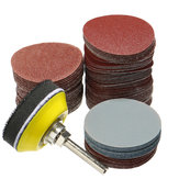 Conjunto de 120 discos de lixa de 50mm com suporte para polimento e ferramentas de limpeza abrasivas