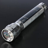 7 LED Solar Power Energy tragbare LED-Taschenlampe Silber