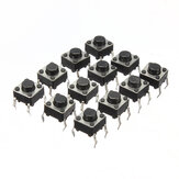 Geekcreit® 100pcs Mini Micro Momentary Tactile Touch Switch Push Button DIP P4 Normally Open