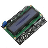 لوحة المفاتيح شيلد الخلفية الزرقاء للوحة روبوت LCD 1602 جيكريت لأردوينو - المنتجات التي تعمل مع لوحات أردوينو الرسمية