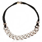 Punk Gold Plated Long Chain Chunky Statement Necklace Jewelry