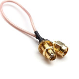 DANIU 5 İnç Erkek-SMA Düz Konnektör Nut Bulkhead Crimp RG316 Koaksiyel Kablo