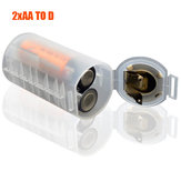 Batterieadapter-Konverter-Adaptergehäuse für 2xAA auf D-Größe