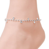 Clear Rhinestone Anklet Bracelet Ankle Chain Wedding Jewelry
