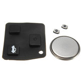 Almohadilla de goma para llave remota Batería y kit de reparación de 2 interruptores para Toyota Avensis