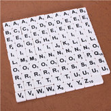 100szt Scrabble Tile English Letter Czarny / Biały Czcionki dla dzieci