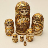 7pcs matriochka poupée russe de nidification en bois jouets modèle cadeau gravé