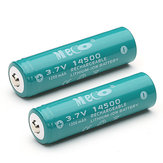 2 pièces MECO 3.7V 1200mAh Rechargeable 14500 Li-ion Batterie