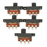 5 uds 6 pines interruptor deslizante encendido/encendido DPDT Vertical Mini terminales en miniatura