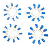 Ηλεκτρικός ακροδέκτης 16-14AWG 10PCS μπλε μονωμένος σύρματος καλωδίου πιρουνιού