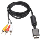 AV Cable Alambre de Audio Video a 3 RCA TV Plomo para Sony Play Station PS2 PS3