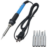 110V 60W Adjustable Electric Temperature Soldering Iron Gun With 5pcs Tips