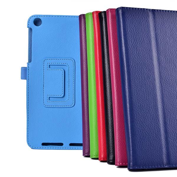 

Lichee Pattern PU Leather Case Folding Stand Cover For Asus 181