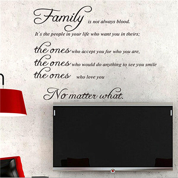 Family Quote Wall Sticker Removable Decal Mural DIY Living Room Art Home Decor
