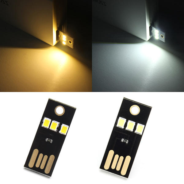 02W WhiteWarm White Mini USB Mobile Power Camping LED Light Lamp