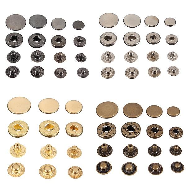 15Pcs Snap Fasteners Popper Press Stud Sewing Leather Button