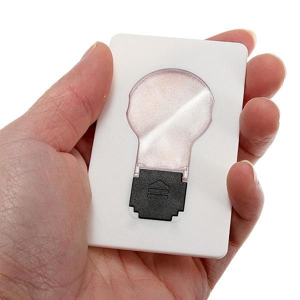5 pezzi di lampada portatile a carta con luce LED da tasca per portafoglio, luce d'emergenza