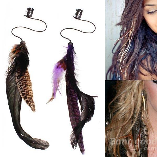 Instant feather extentions hair styling accessories decorations Sale ...