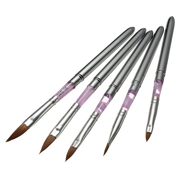5pcs detachable uv gel acrylic nail art polish tool drawing pen brush ...