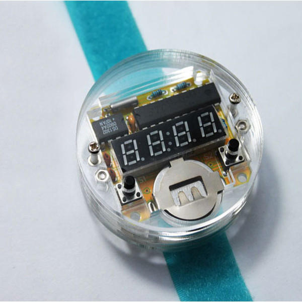DIY LED Digitale Horloge Elektronische Klokset Met Transparante Cover