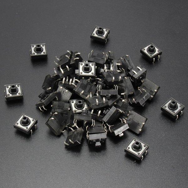 50PCS TC-1212T 12x12x7.3 mm Tact Tactile Push Button Momentary SMD PCB Switch 