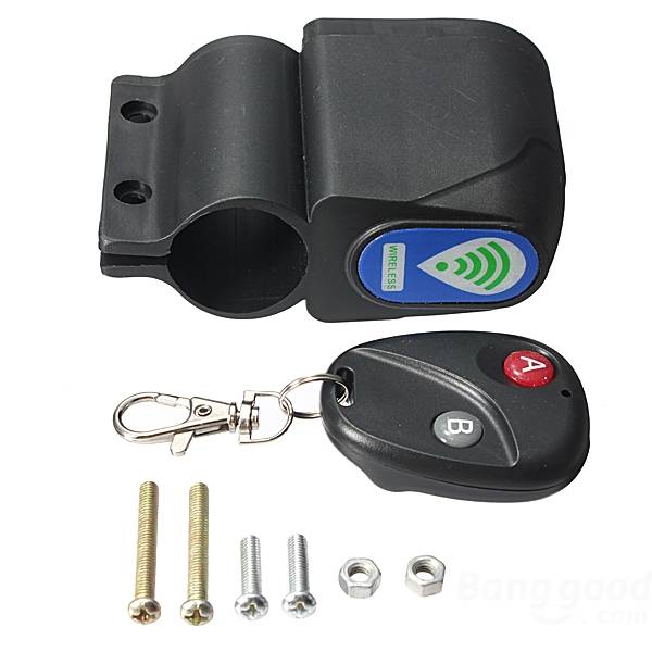 Wireless Remote Control Anti Theft Alarm Lock for Bicycle Cycling Electirc Scooter