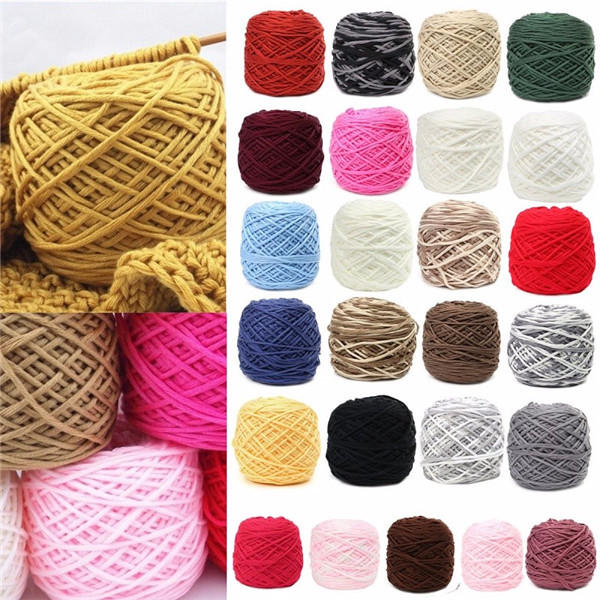 Waymeduo Smooth Soft Cotton Natural Hand Knitting Wool Yarn Ball Baby Wool Craft 