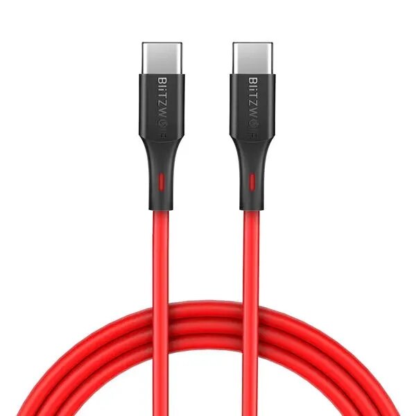 

[3 пакета] BlitzWolf® BW-TC17 18 Вт 3A USB PD QC4.0 Type-C - Type-C Зарядный кабель для передачи данных 3 фута / 0,9 м Д