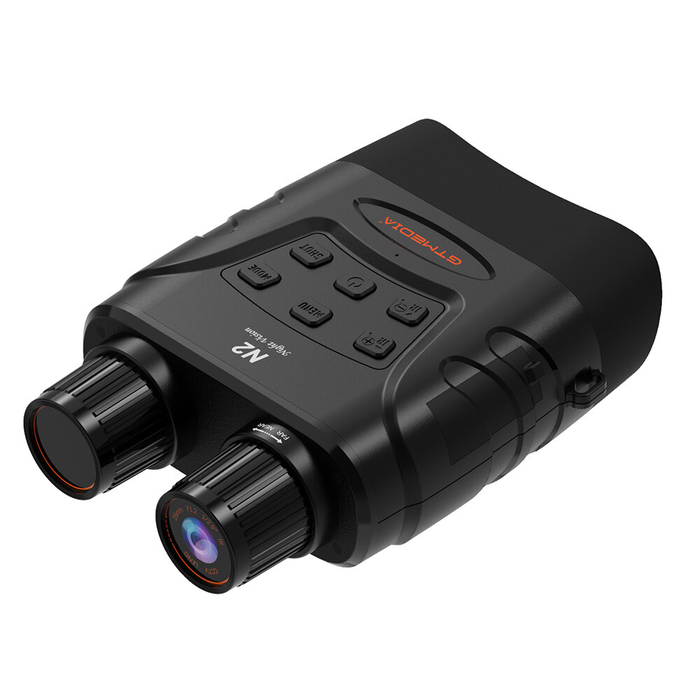 [EU Direct] GTMEDIA 1080P Gece Görüşlü Dürbünler 850nm 5X Dijital Yakınlaştırma Teleskop 2.4'' TFT İç Ekran Dürbünler Açık Hava Gündüz Gece Çift Kullanımlı 300m 32G TF Kart ve Type-C 2.0 USB ile