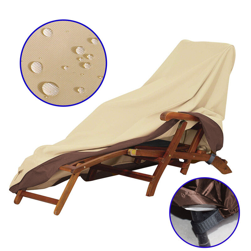 IPRee® Funda impermeable para silla de jardín, protector de tumbona de patio, cubierta resistente a los rayos UV para muebles de exterior