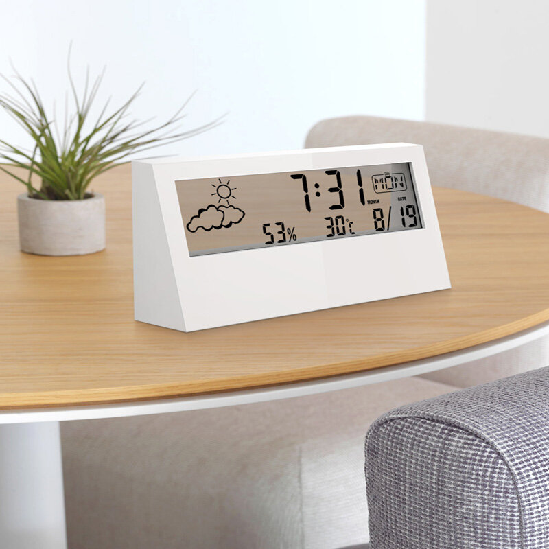 

Digoo DG-AN0211 Transparent Screen Weather Station Alarm Clock Indoor Hygrometer Thermometer Weather Forecast Sensor Clo