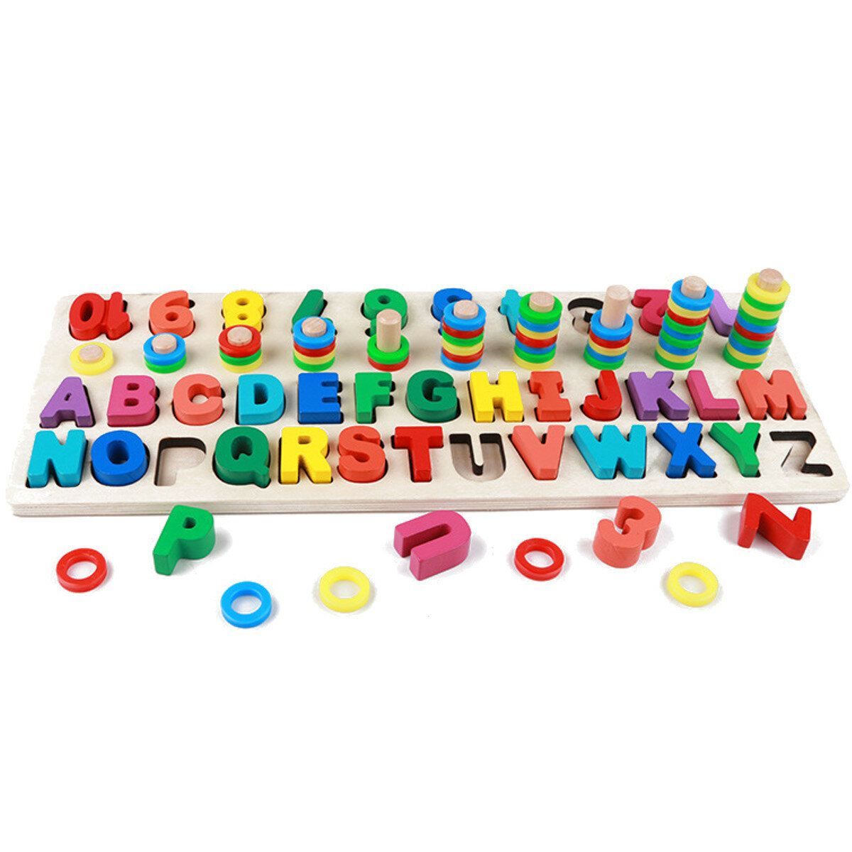 

Wooden Math Puzzle Toys Numbers Mathematical Geometry Learning Kid Hand-Eye Coordination Educational Games