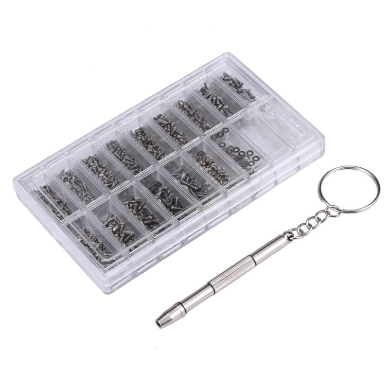 

Suleve 1000PCS Glasses Sunglasses Spectacles Watch Tiny Screws Nut Assortment Repair Tool Kit Stainless Steel Small Scre