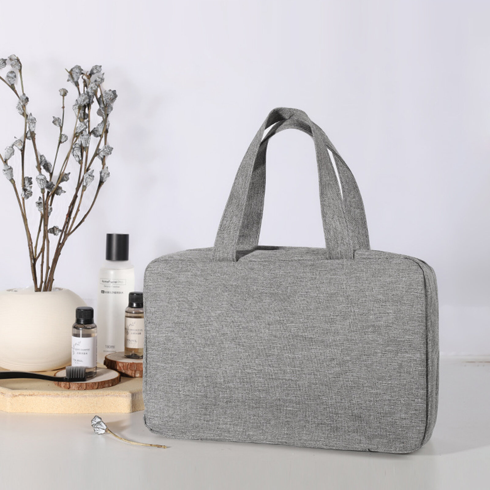 Women Dacron Fabric Casual Large Capacity Storage Bag Waterproof Portable Travel Makeup Bag