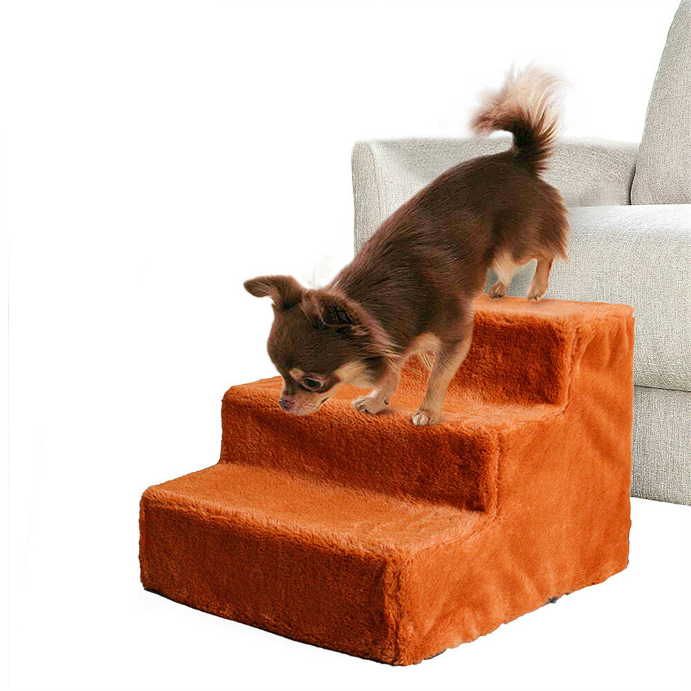 

Pet Stairs Pet 3 Steps Stairs for Small Dog Cat Dog House Pet Ramp Ladder Anti-slip Removable