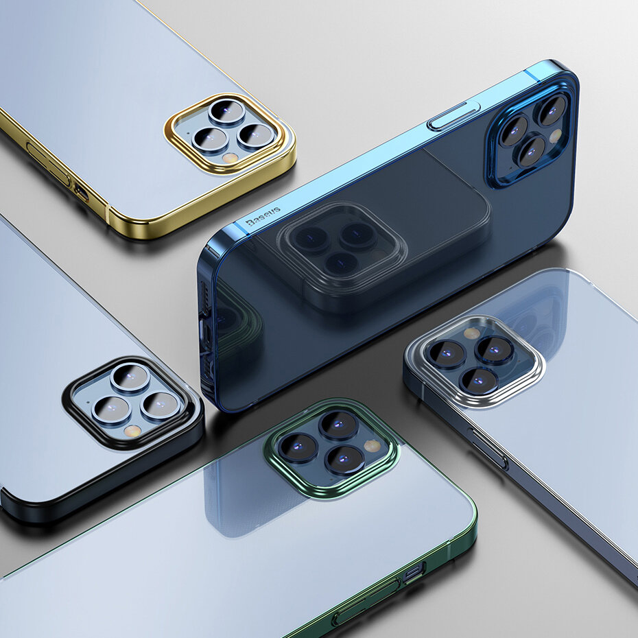 

Baseus для iPhone 12 Pro Max Чехол Покрытие ультратонкое кристально чистое прозрачное не желтое противоударное покрытие