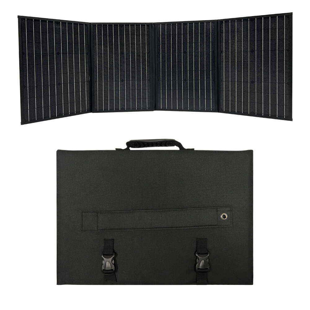 [EU Direct] ANSUN 120W لوحة شمسية قابلة للطي لمُوَّجِّه الطاقة الشمسية مع شاحن شمسي مقاوم للماء للمركبات الترفيهية وأجهزة الكمبيوتر المحمولة ومولدات الطاقة الشمسية والتخييم في فان