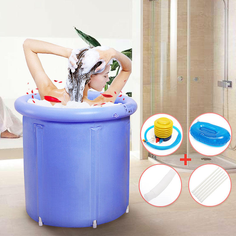 Vasca da bagno gonfiabile in PVC portatile in plastica pieghevole con vasca ad acqua per ambienti spa Massaggio