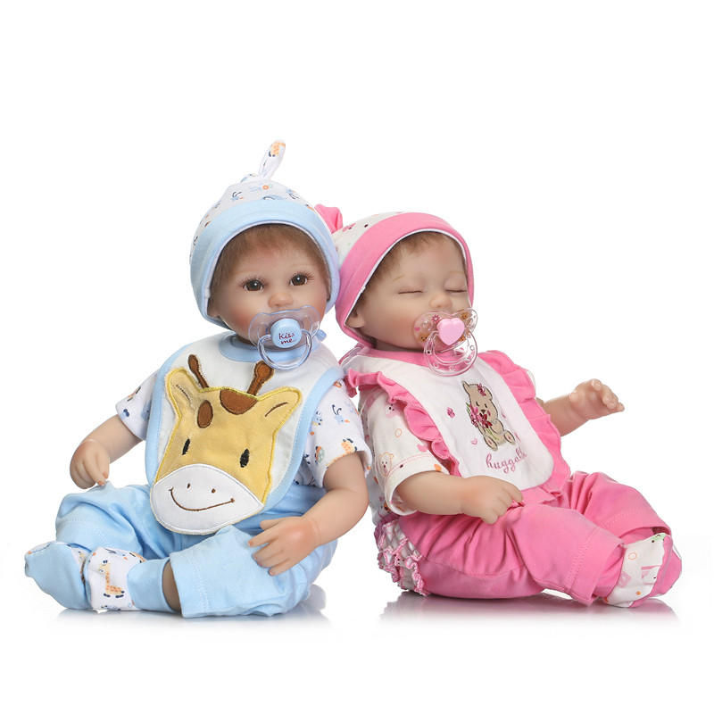 NPK15.7" Cute Soft Reborn Silicone Handmade Lifelike Baby Doll Realistic Newborn Toy Creative Gifts