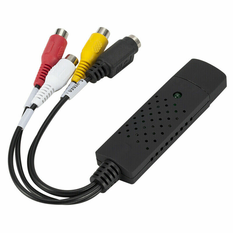 

USB 2.0 Video Adapter with Audio Capture 4 Channel Video TV DVD Audio Capture Adaptor Card VHS VCR Tapes to Win PC/DVD