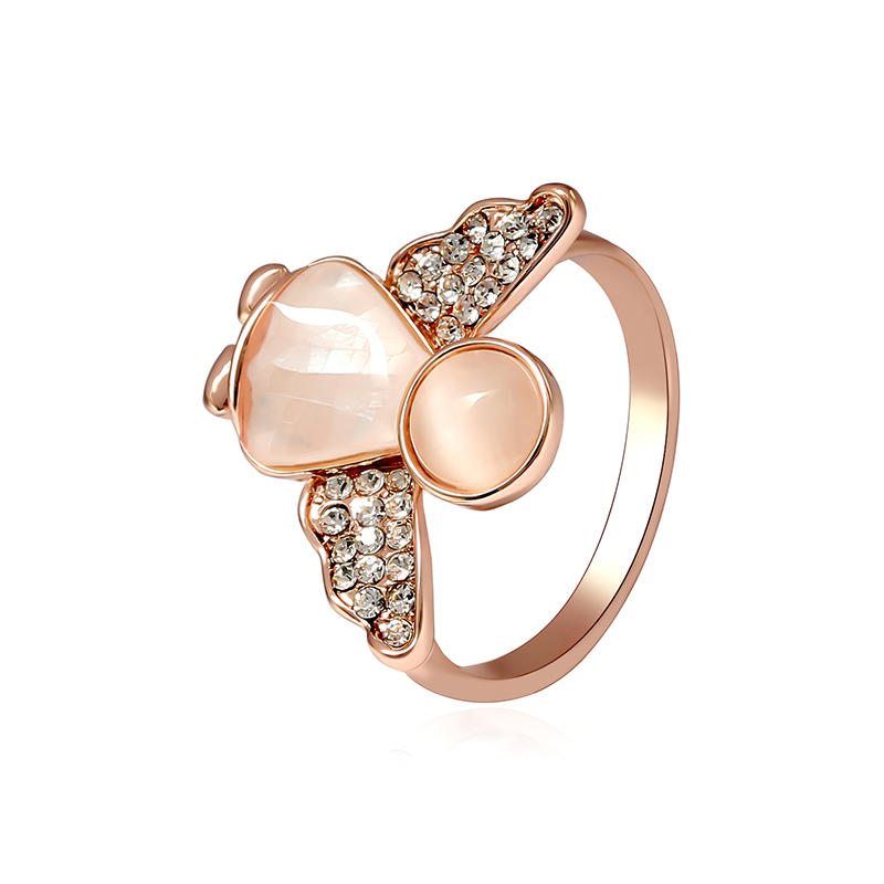 

Sweet Angel Opal Ring Clothing Accessories Rose Gold Plated Anallergic Jewelry for Women