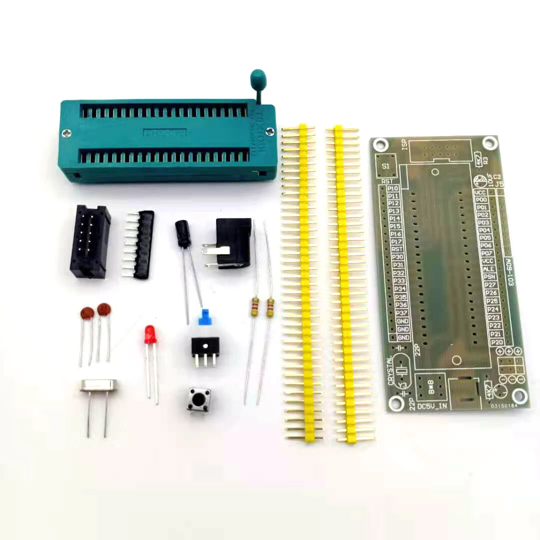 51 single chip microcomputer minimum system board diy kit development board learning board 40p locking seat with movable seat