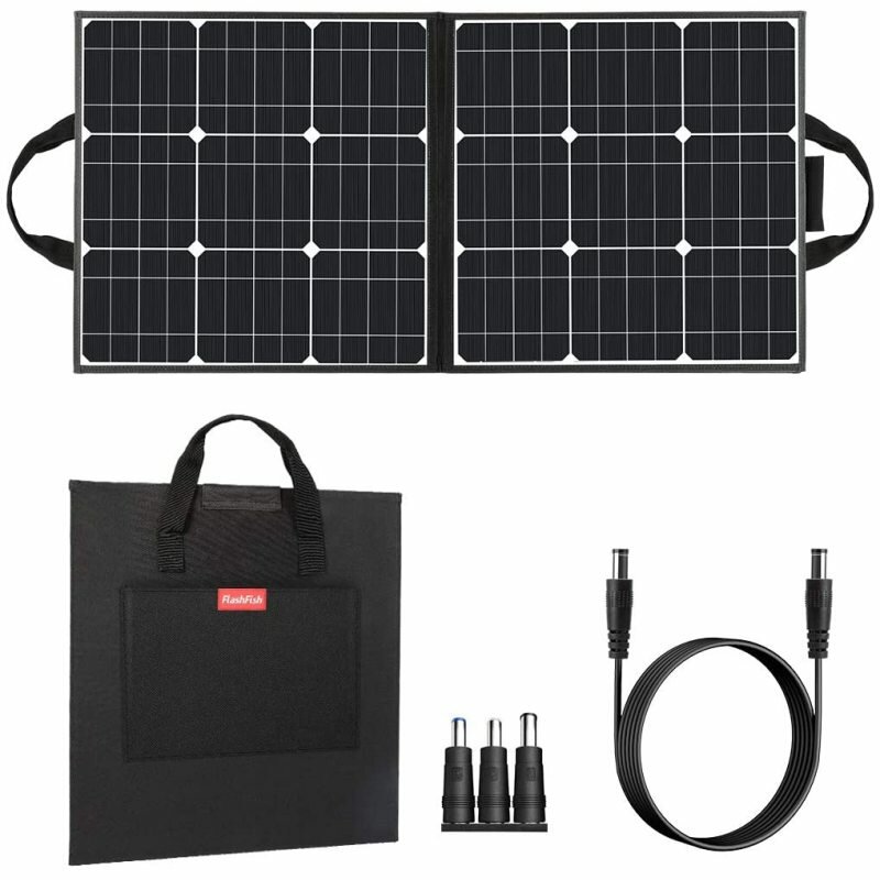 [US Direct] FLASHFISH 50W 18V Przenośny panel słoneczny Składana ładowarka słoneczna do generatora prądu kempingowego