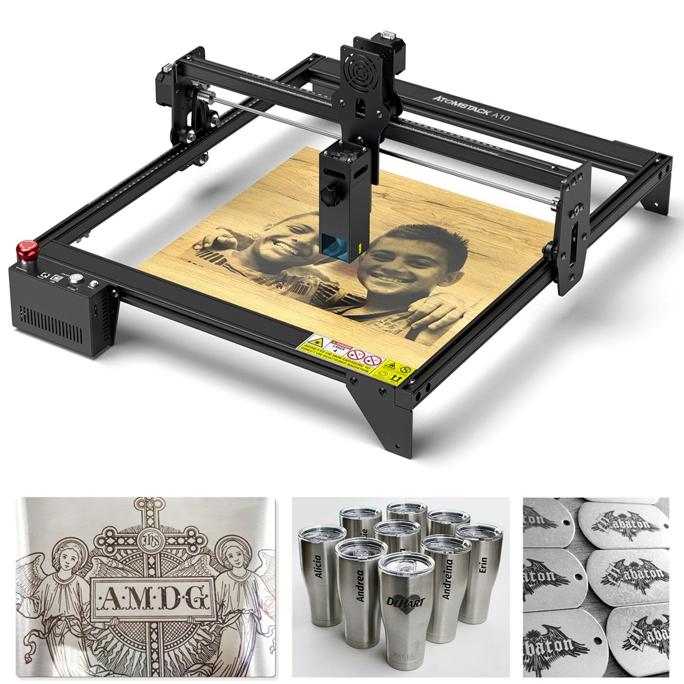 ATOMSTACK A10 Laser Engraver 10W Dual Laser Output Power APP Control Engraving Cutting Machine Fixed