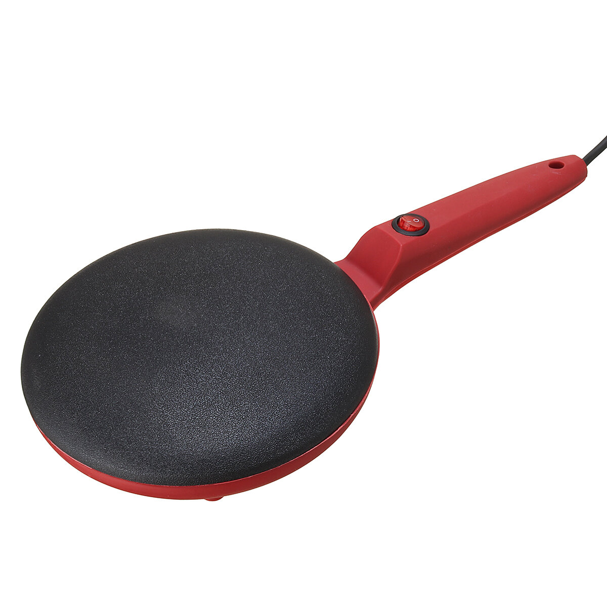 600W 220V Electric Pancake Plate Pan Crepe Maker Non Stick Cooker Baking Dessert Machine Red/Black