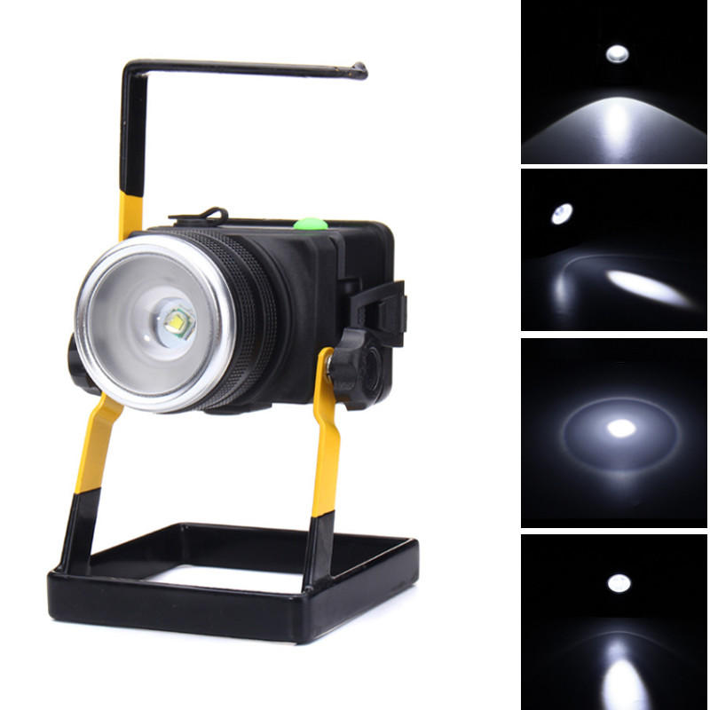 30W 2400LM T6 LED Zoom Lumière d'inondation Rechargeable Miner Projet Lampe Camping Urgence Lanterne