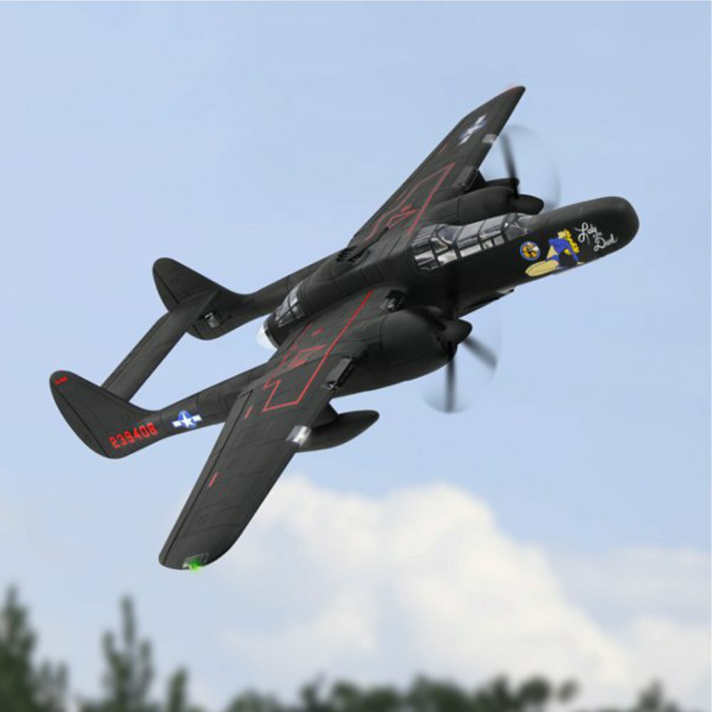 

Dynamo Northrop P-61 Черная Вдова 1500 мм Размах крыльев Twin Двигатель EPO Warbird Fighter RC Самолет PNP